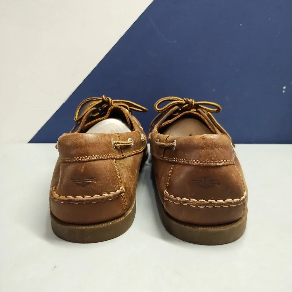 Dockers Castaway‎ Boat Shoes Mens US 13W Brown Leather Classic Comfort Lace-Up